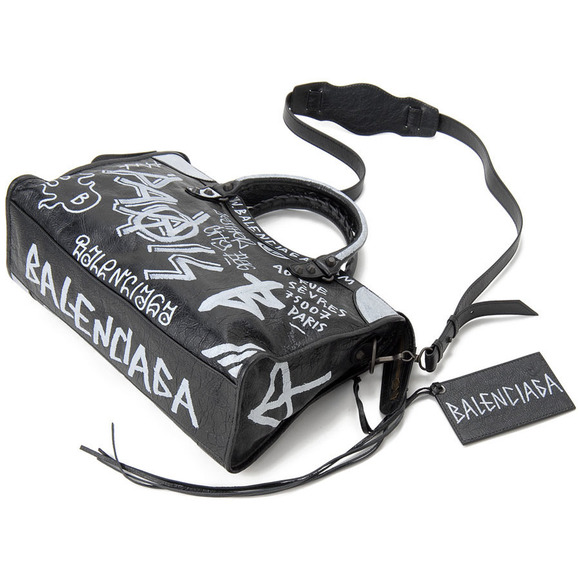 Balenciaga Bag Graffiti City Black Classic Shoulder - Picture 1 of 6